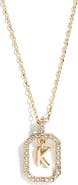 BaubleBar Alicia Intial Pendant Necklace