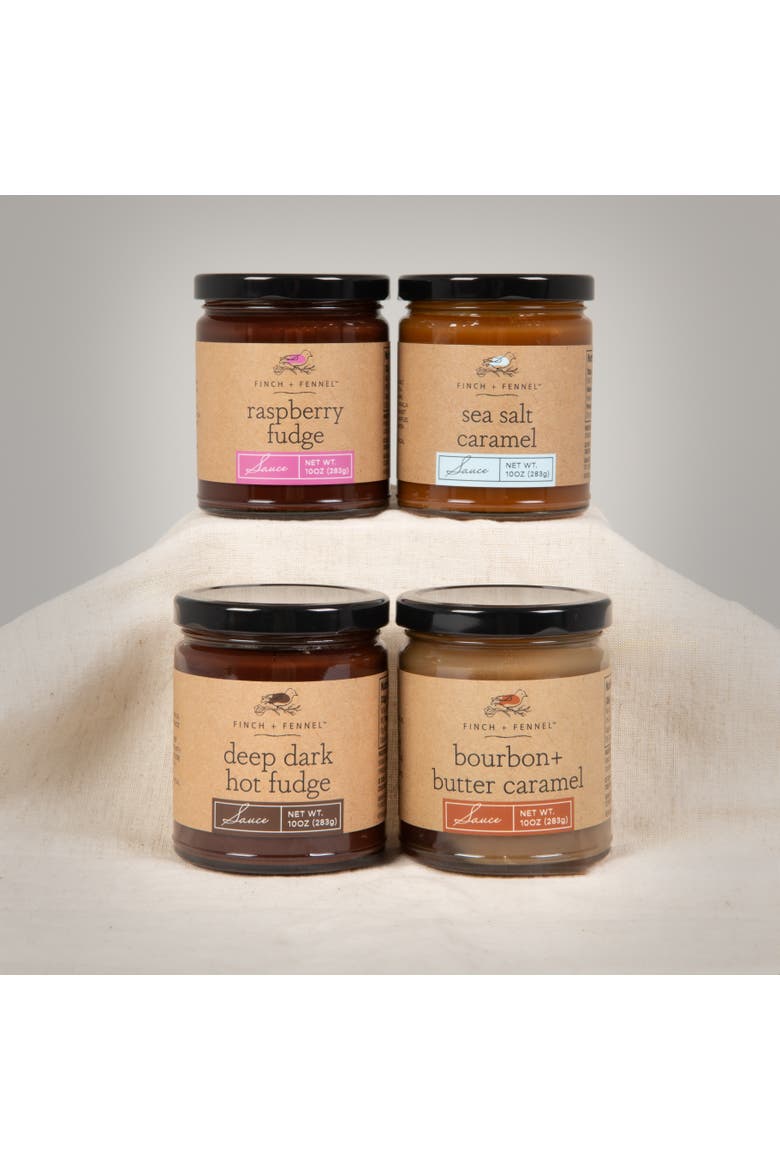 4 Piece Ice Cream Social Gift Box, Main, color, Brown