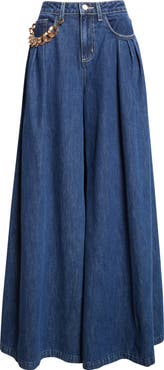 L'AGENCE Chayse Chain Wide Leg Jeans