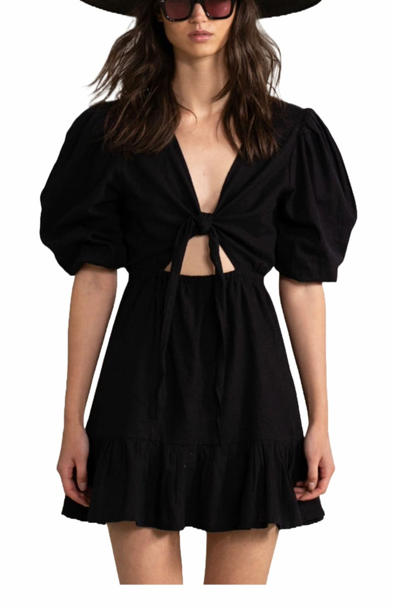 Gottex Beach Life Resort Swim Cover Up Short Dress, Main, color, Black