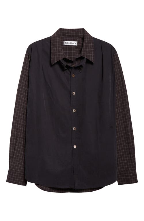 Our Legacy Double Borrowed Button-up Shirt In Blue