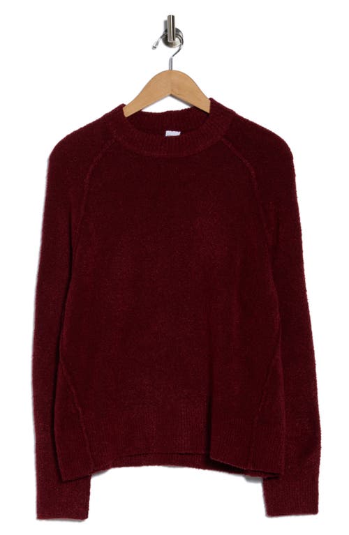 Melrose And Market Raglan Crewneck Sweater In Burgundy