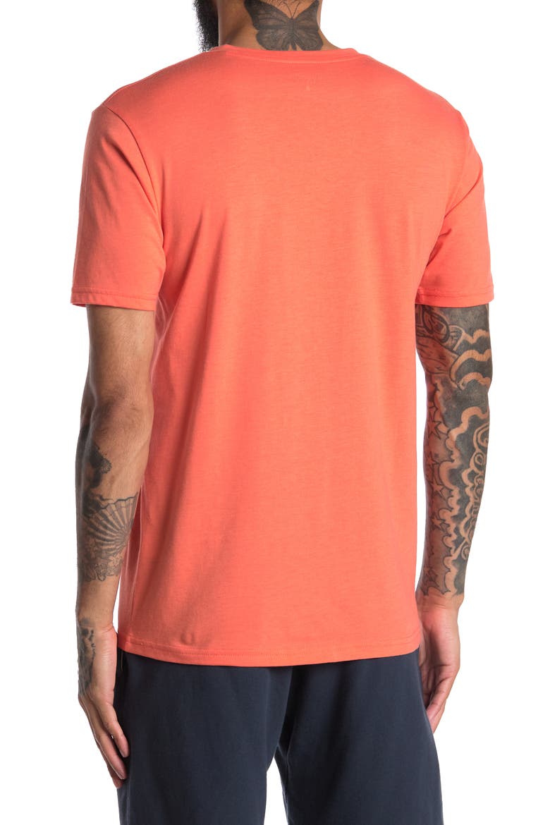 V-Neck Short Sleeve T-Shirt, Alternate, color, EMBERGLOW