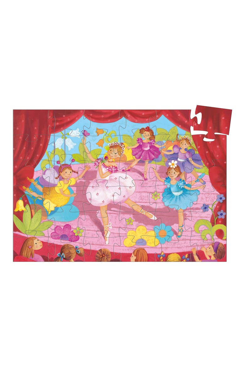 Silhouette Puzzles The Ballerina 36-Piece Puzzle, Alternate, color, PINK