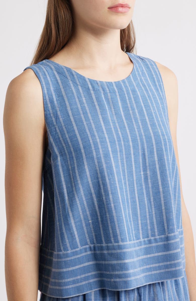 MARGARET O'LEARY Avery Button Back Sleeveless Crop Top, Alternate, color, 