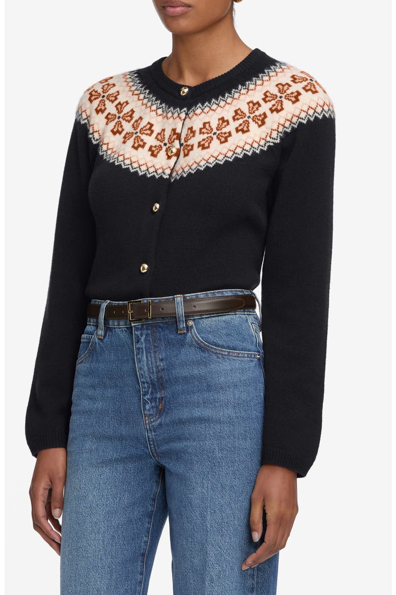 The Fair Isle Cashmere Cardigan, Alternate, color, NAVY
