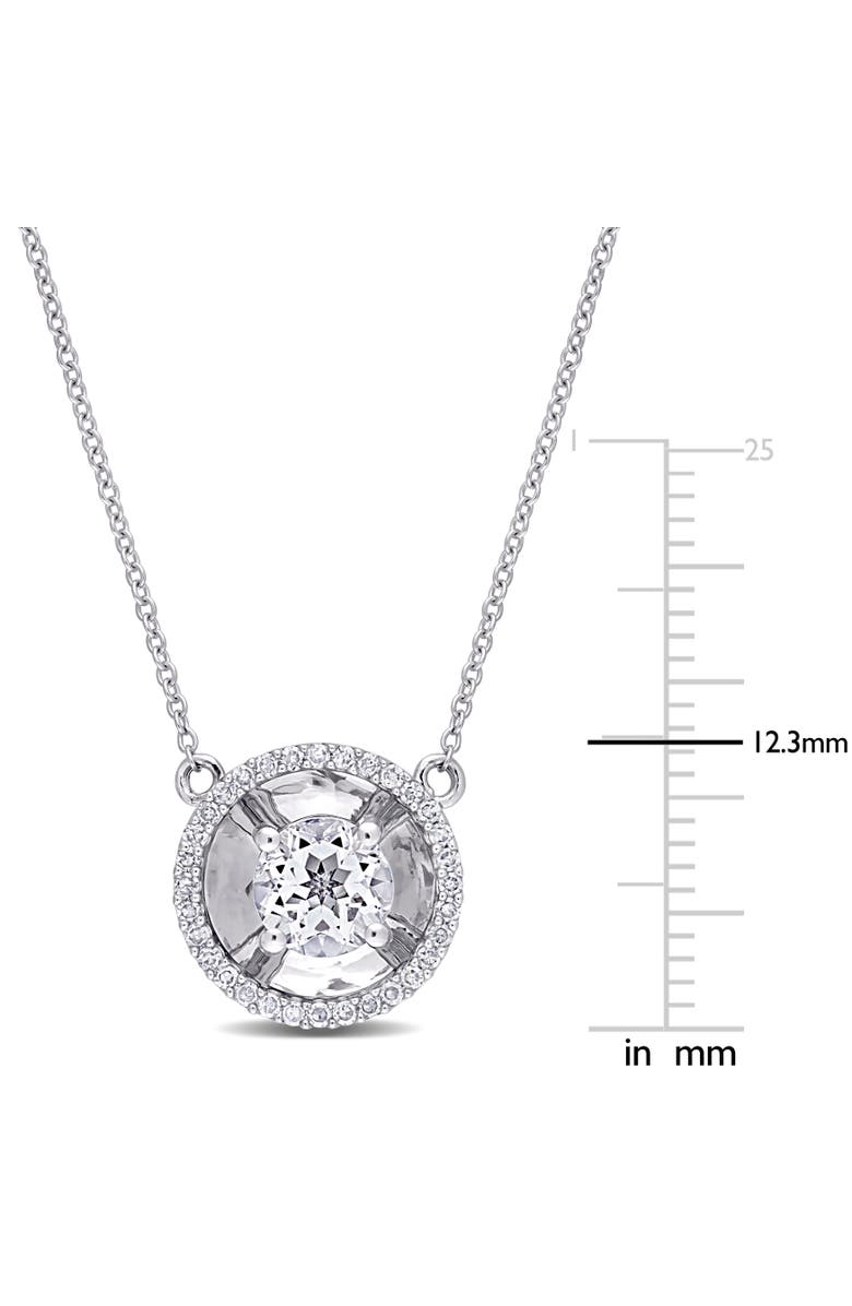 Julianna B. White Topaz & Diamond Margarita Style Necklace 10k, Alternate, color,