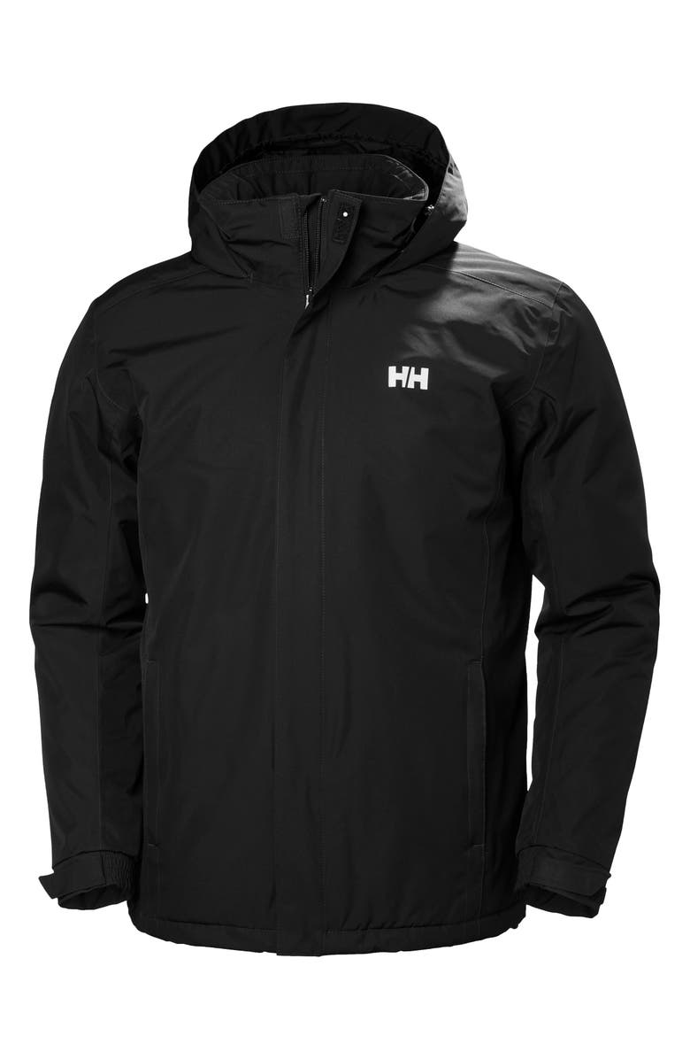 Helly Hansen Dubliner Waterproof Insulated Hooded Jacket, Main, color, Black