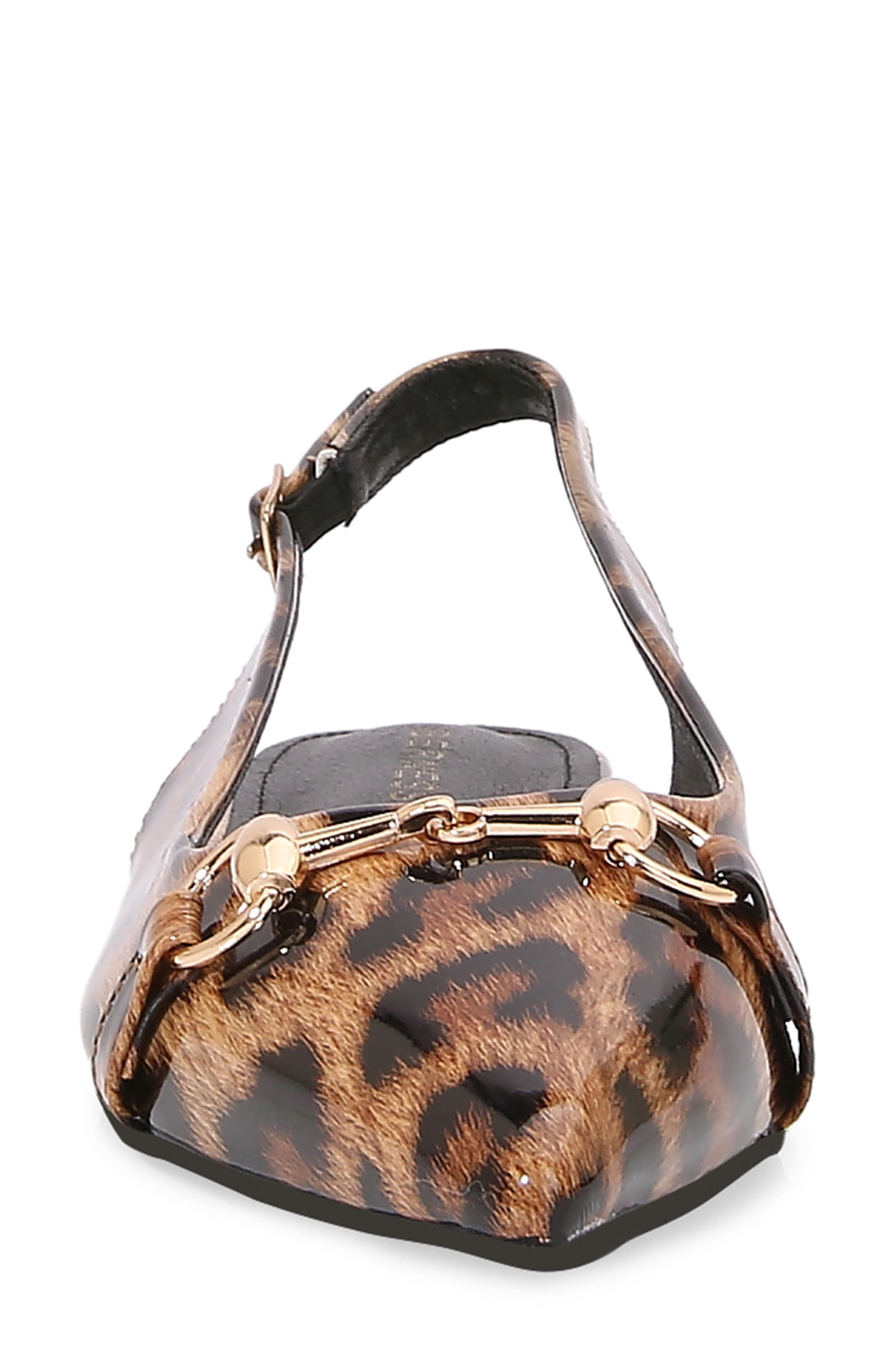 Bit Slingback Flat, Alternate, color, LEOPARD