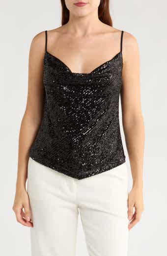 Leith Cowl Neck Sequin Camisole