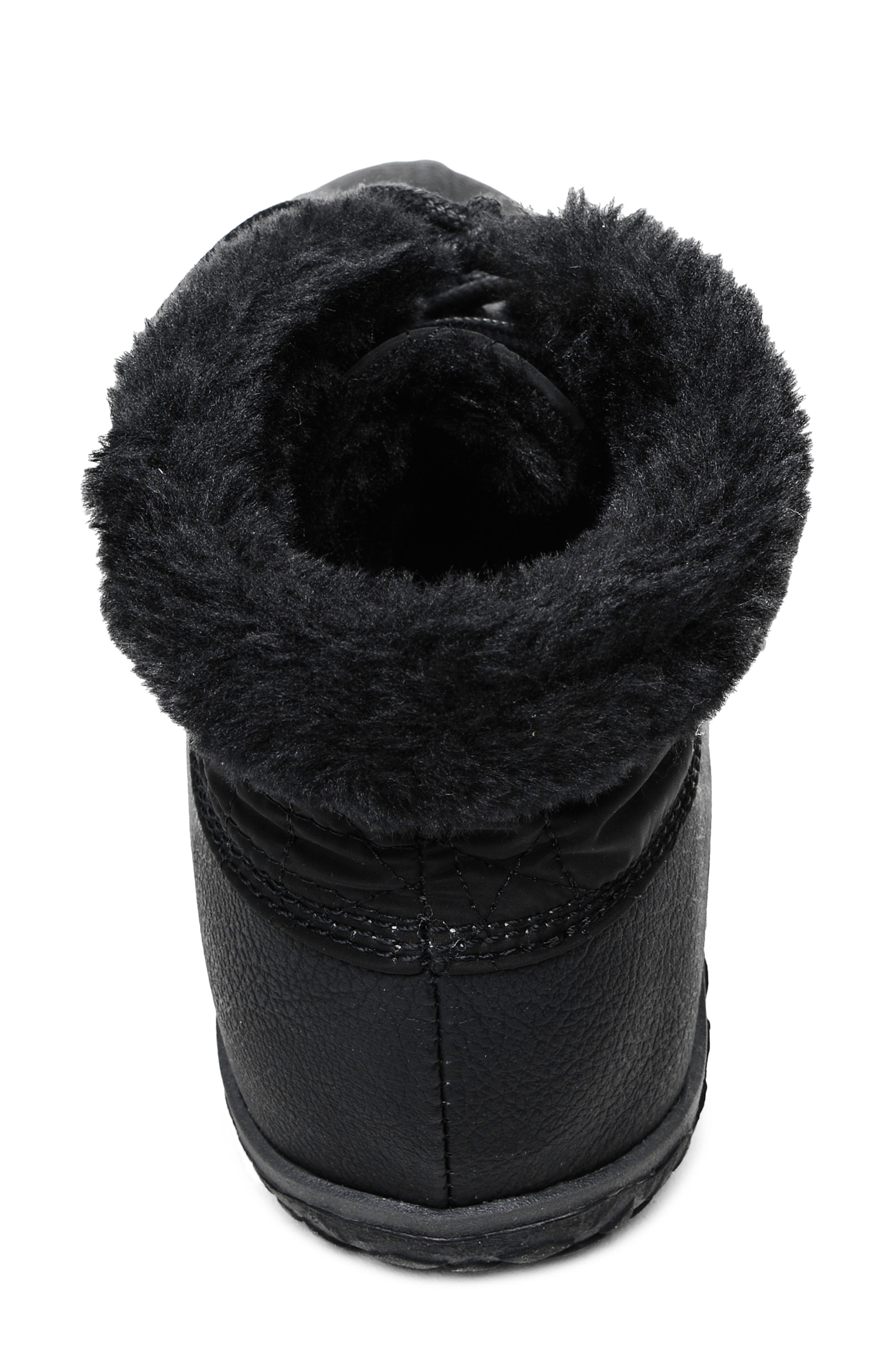 Minnetonka Tega Water Resistant Faux Fur Bootie, Alternate, color, 
