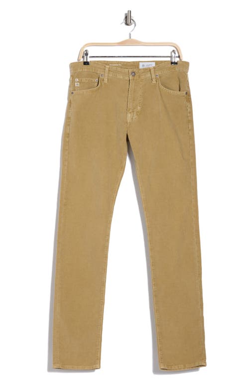 Ag Tellis Slim Fit Corduroy Pants In Sulfur Vinte Khaki