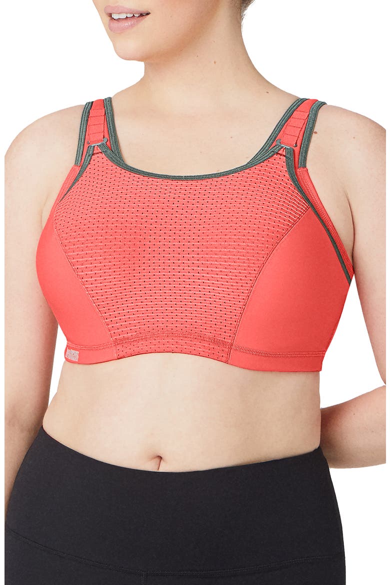 WonderWire® Custom Control Underwire Sports Bra, Main, color, SUGAR CORAL