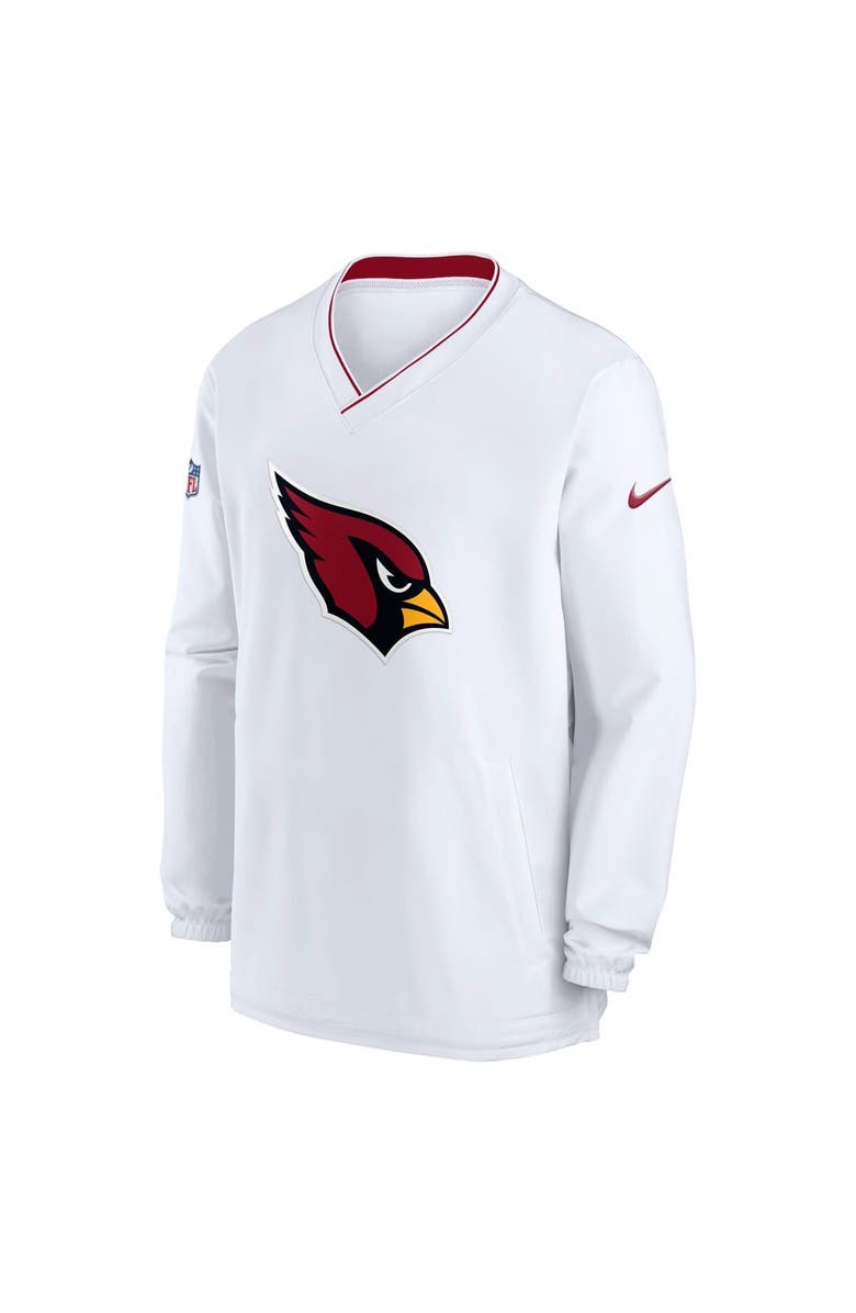 Nike Men's Nike White Arizona Cardinals 2023/24 Sideline Repel V-Neck Long Sleeve Pullover Windshirt, Alternate, color, White
