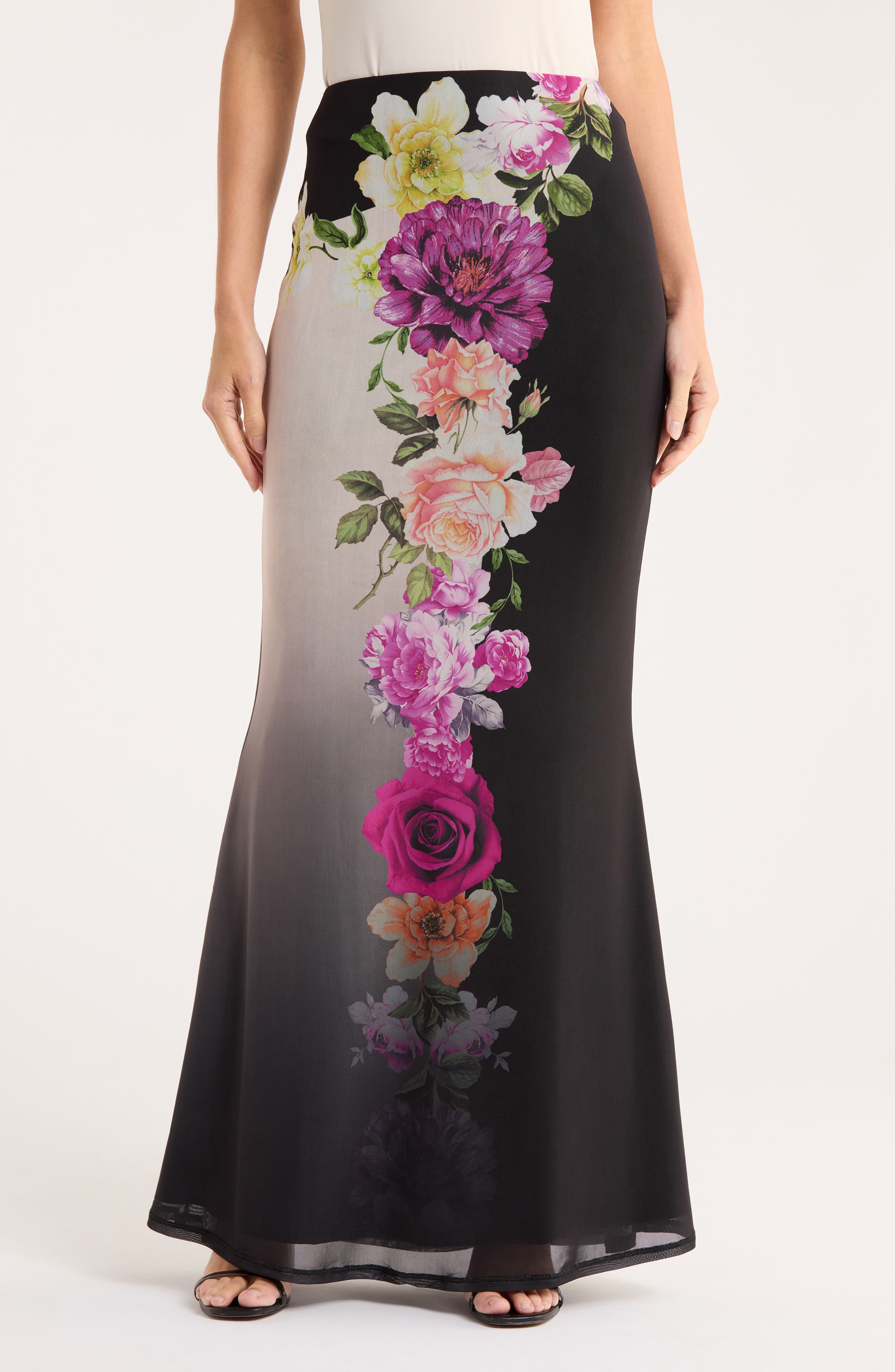 AFRM Tegan Print Maxi Skirt