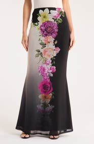 AFRM Tegan Print Maxi Skirt