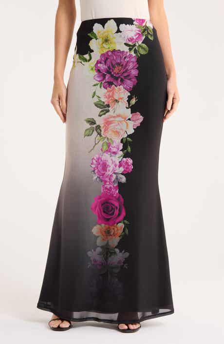 AFRM Tegan Print Maxi Skirt