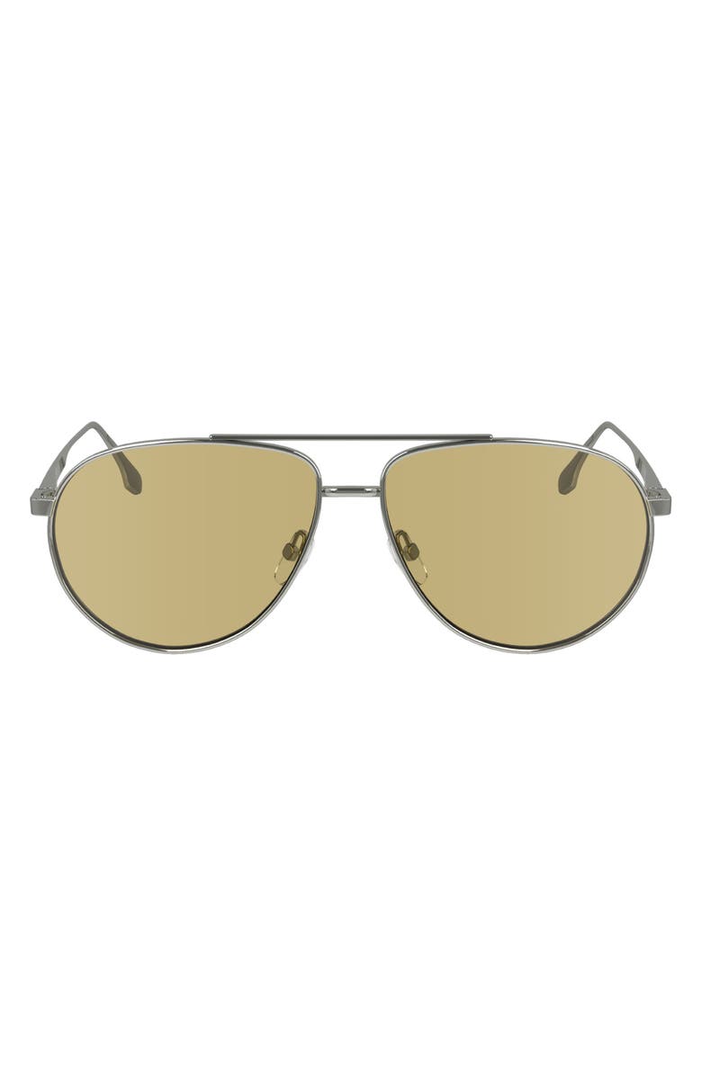 Victoria Beckham V Line 61mm Aviator Sunglasses, Main, color,