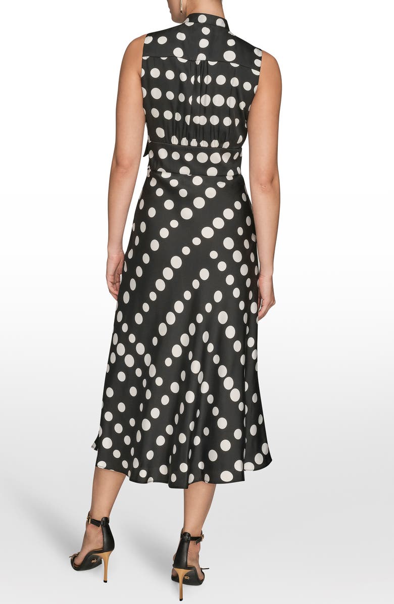 Donna Karan New York Print Scarf Sleeveless Midi Dress, Alternate, color, 
