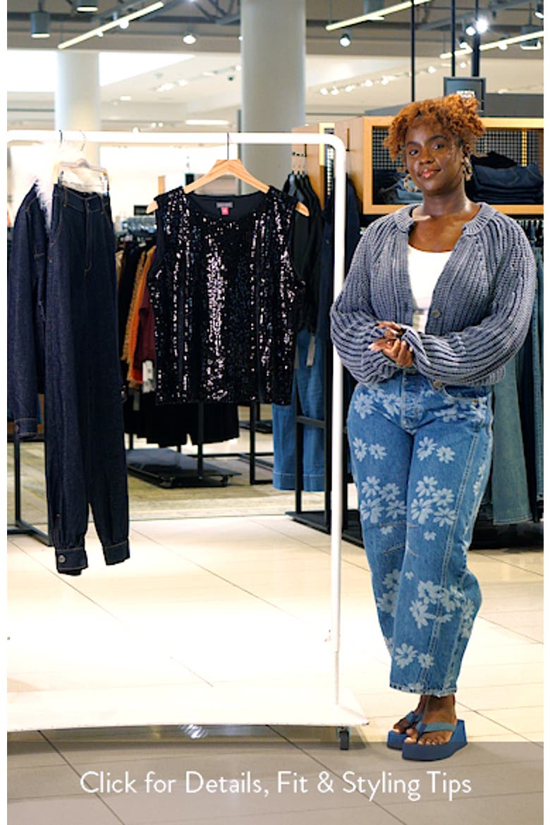 Asymmetrical Neck Sequin Top video