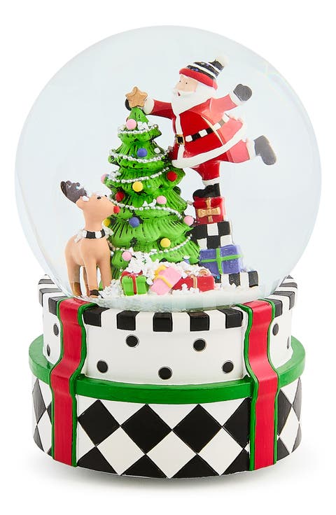 Santa & Reindeer Snow Globe
