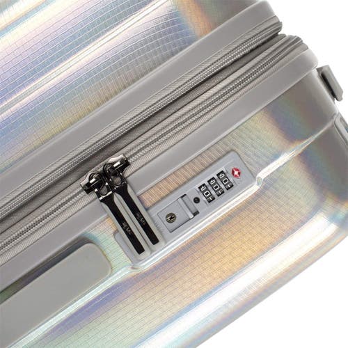 Heys America Astro Iridescent 26" Medium Check In Spinner Luggage In Silver
