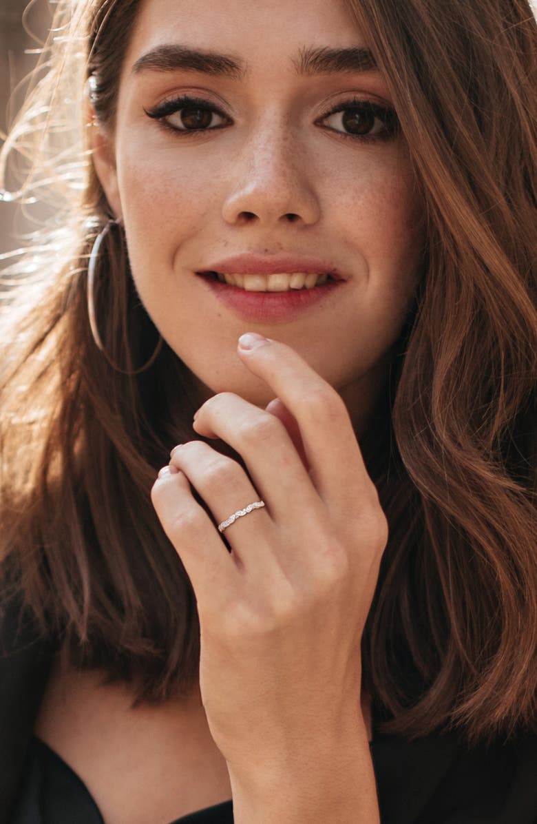 DELMAR Diamond Semi Eternity Band Ring - 0.1ct., Alternate, color,