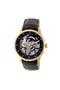 Ryder Skeleton Leather-Band Watch