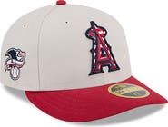 New Era Men's New Era  Khaki/Red Los Angeles Angels 2024 Fourth of July Low Profile 59FIFTY Fitted Hat