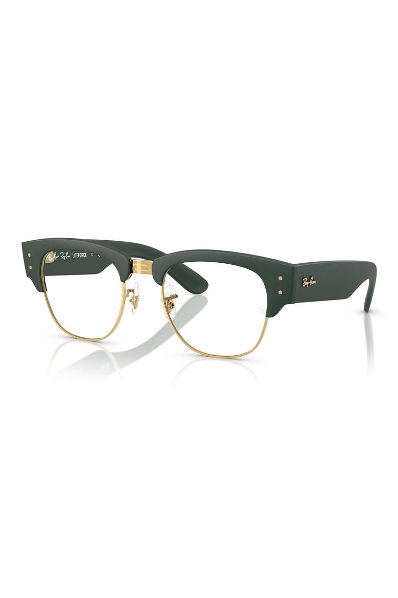 52mm Square Optical Glasses, Alternate, color, GOLD GREEN