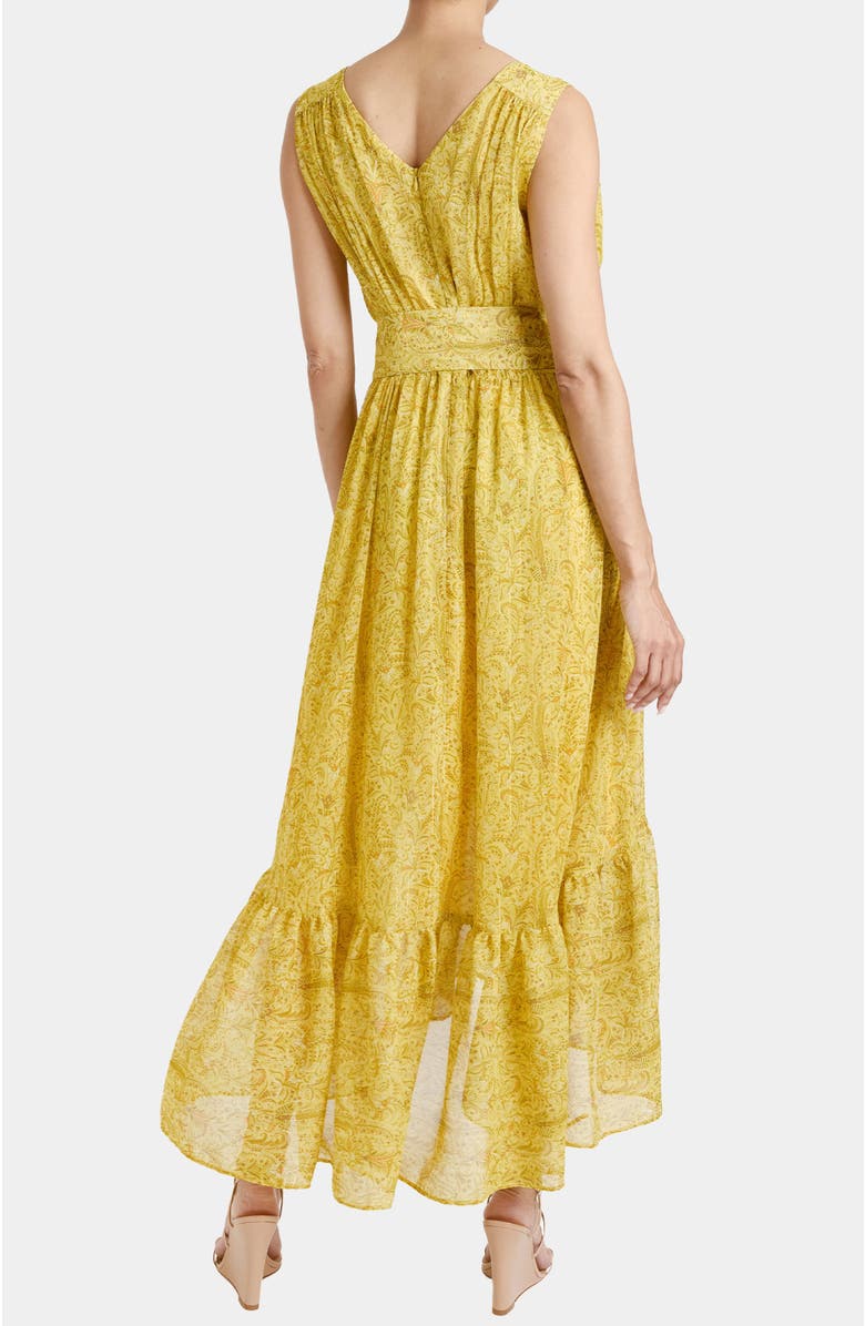 Santorelli LANITA Sleeveless Fit and Flare Hi Lo Dress in Printed Georgette, Alternate, color, 