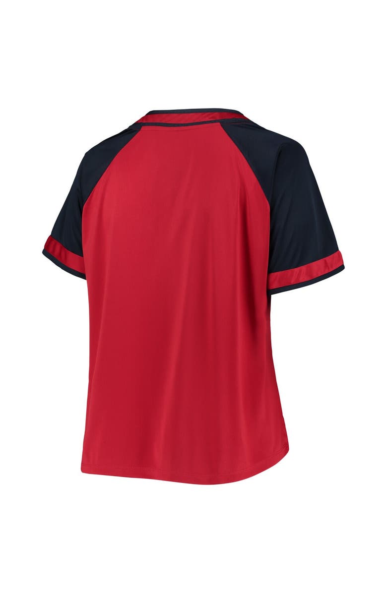 PROFILE Women's Red Washington Nationals Plus Size Raglan T-Shirt, Alternate, color, Red
