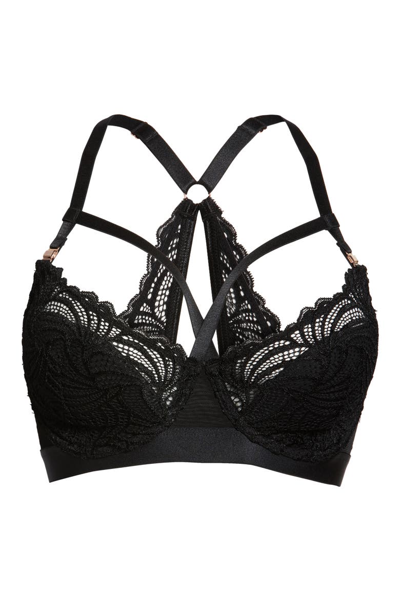 Warrior Balconette Nursing Bra, Alternate, color, BLACK