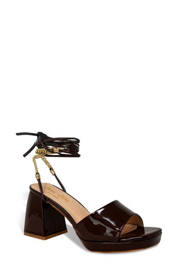 CHASE & CHLOE CHASE AND CHLOE ZENDAYA CHAIN ANKLE WRAP PLATFORM SANDAL 