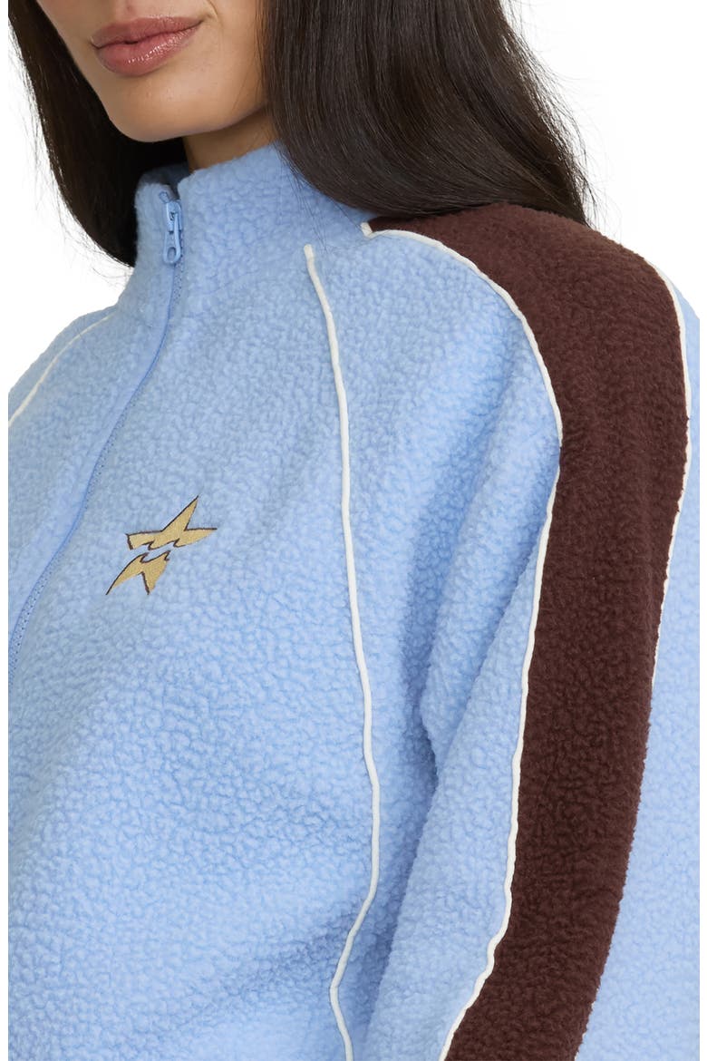 Sporty Full Zip Fleece Jacket, Alternate, color, CORNFLOWER