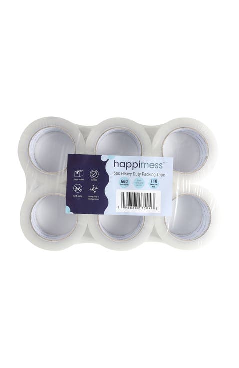 Otto Classic Heavy Duty 2" x 110 Yards Per Roll Packing Tape, Clear (Set of 6)