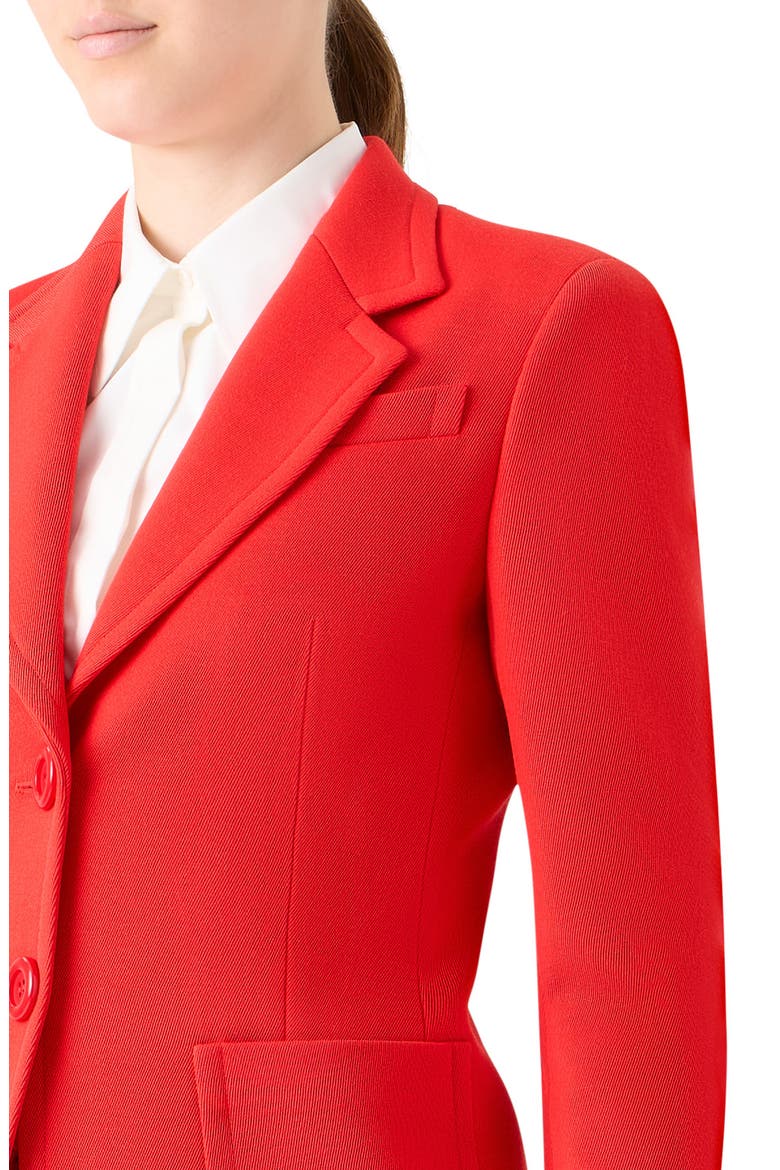 Wool Garbardine Blazer, Alternate, color, BRIGHT RED