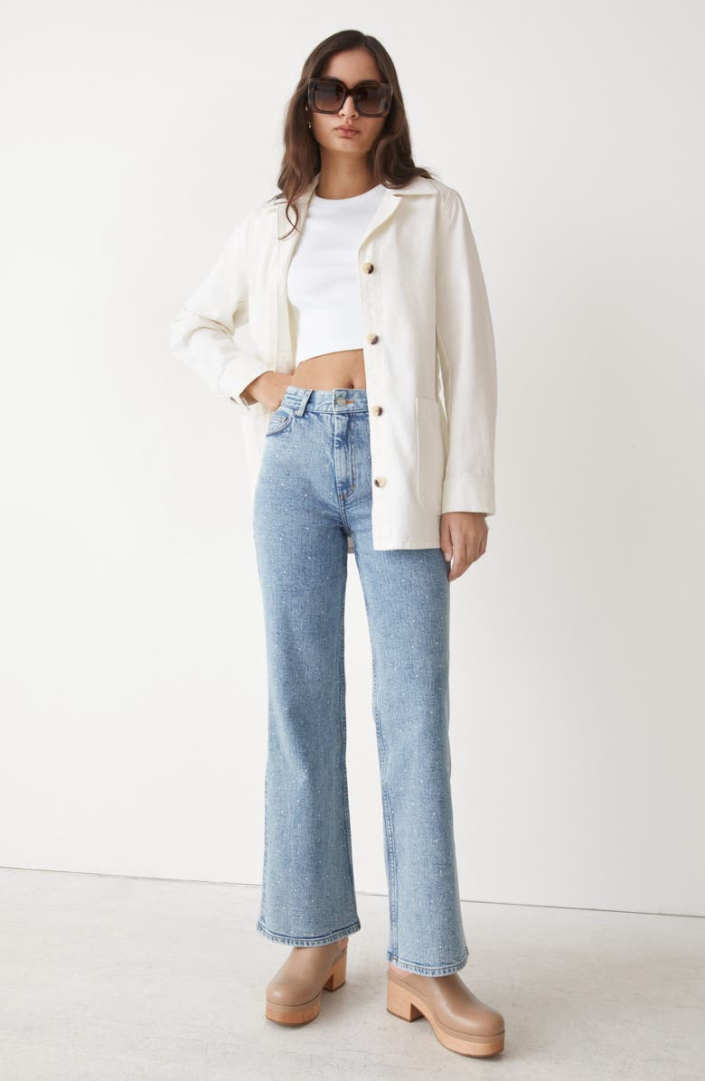 & Other Stories Belted Denim Jacket, Alternate, color, 