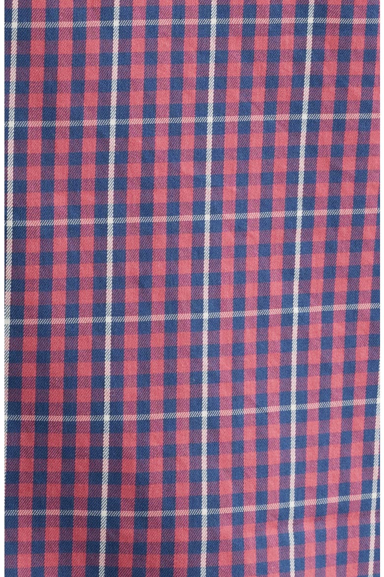 Kenney Check Stretch Button-Up Shirt, Alternate, color, LOBSTER
