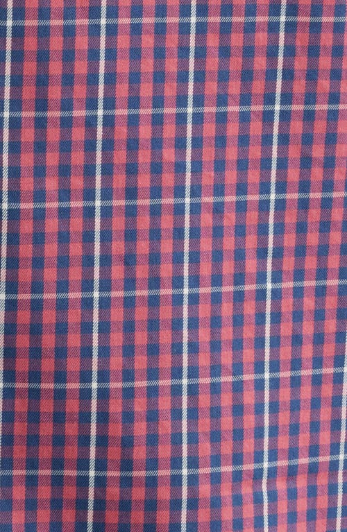 Johnnie-o Kenney Check Stretch Button-up Shirt In Purple
