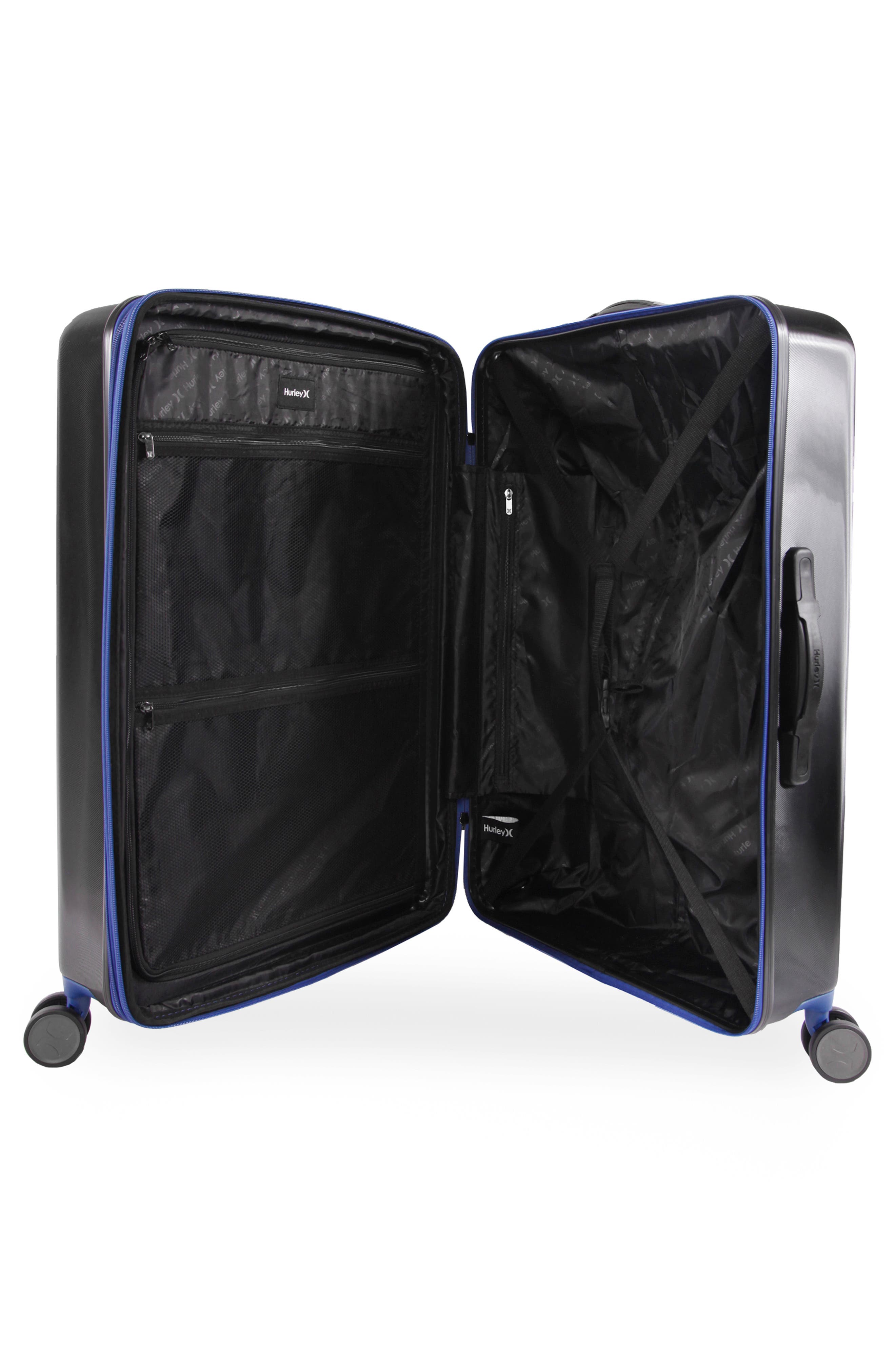 Hurley Suki 29" Hardshell Spinner Suitcase, Alternate, color, Black/ Blue