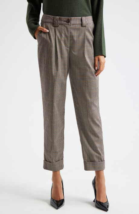 Ramy Brook Ellen Plaid Ankle Pants