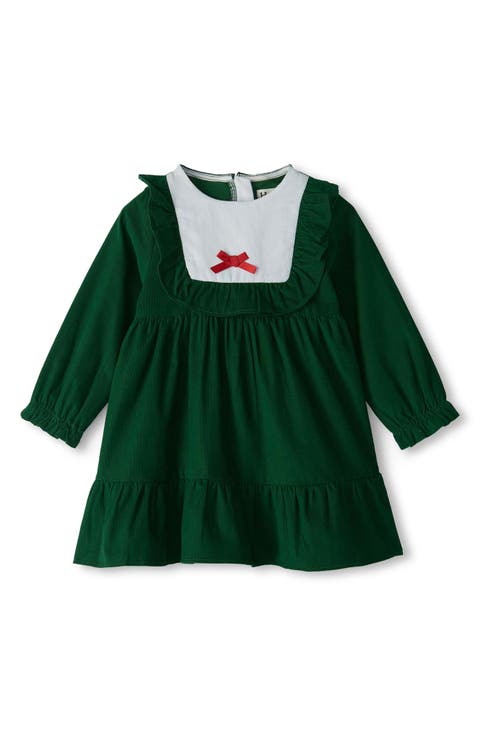 Kids' Ruffle Bib Corduroy Dress