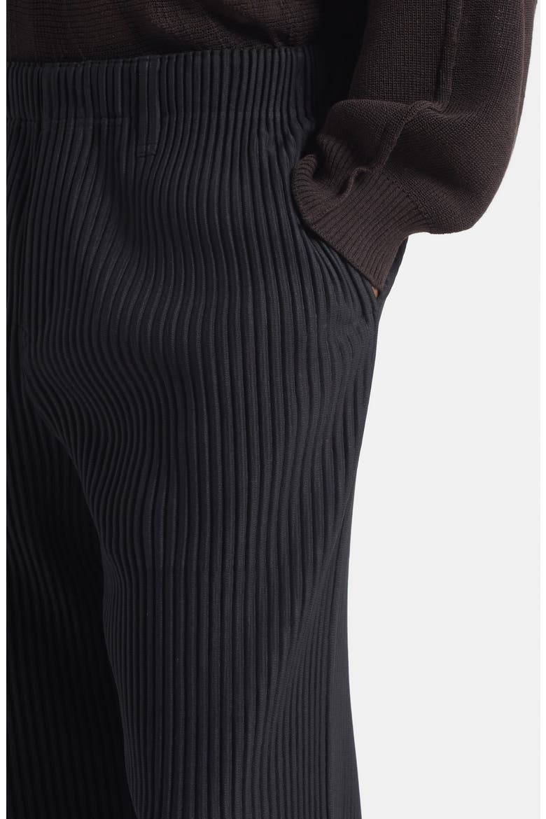 Tailored Pleats 1 Flare Leg Pants, Alternate, color, BLACK