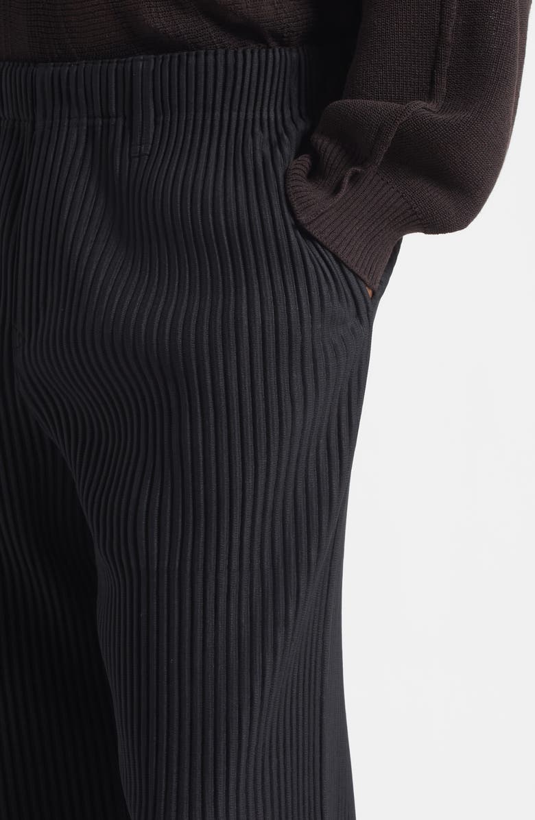 Homme Plissé Issey Miyake Tailored Pleats 1 Flare Leg Pants, Alternate, color, Black