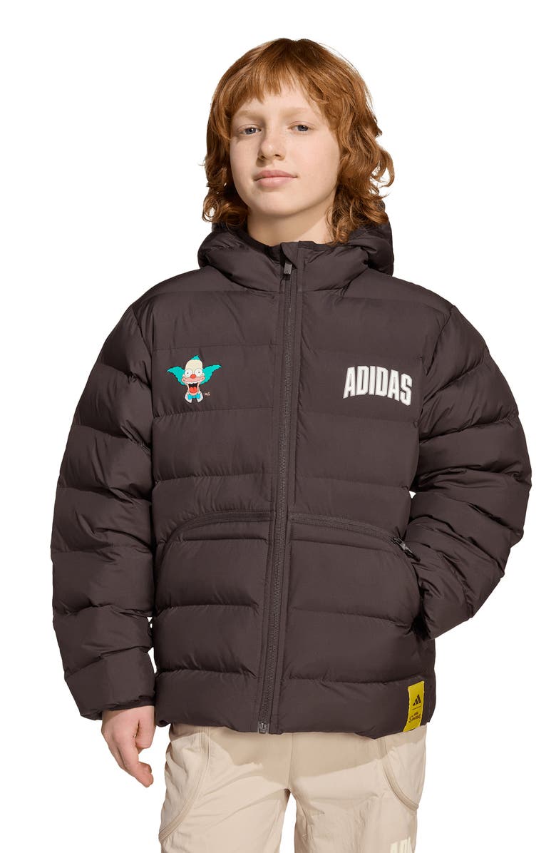 adidas Originals Kids' x The Simpsons Krusty the Clown Puffer Coat, Alternate, color, 