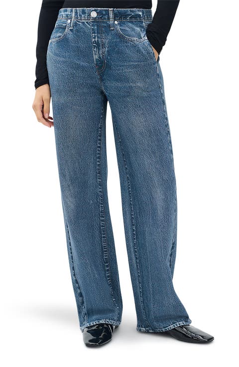 Miramar Wide Leg Cotton Fleece Sweatpant Jeans