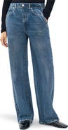 rag & bone rb Miramar Wide Leg Cotton Fleece Sweatpant Jeans