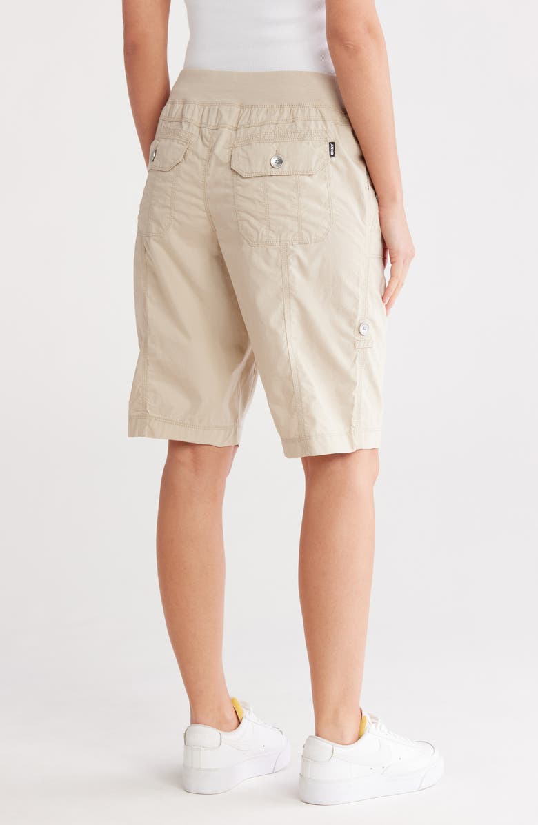DKNY Peached Poplin Shorts, Alternate, color, Pebble