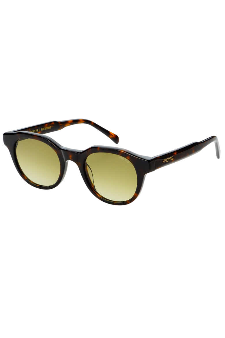 Cameron Round Sunglasses, Alternate, color, Tortoise / Gradient Green